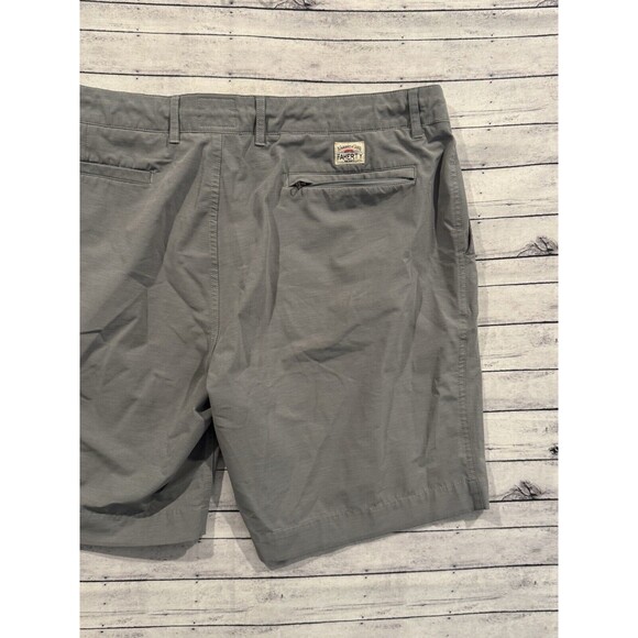 FAHERTY Mens All Day Shorts Sz 38 Heather Gray Stretch Drawstring Zip Pocket - Picture 13 of 16